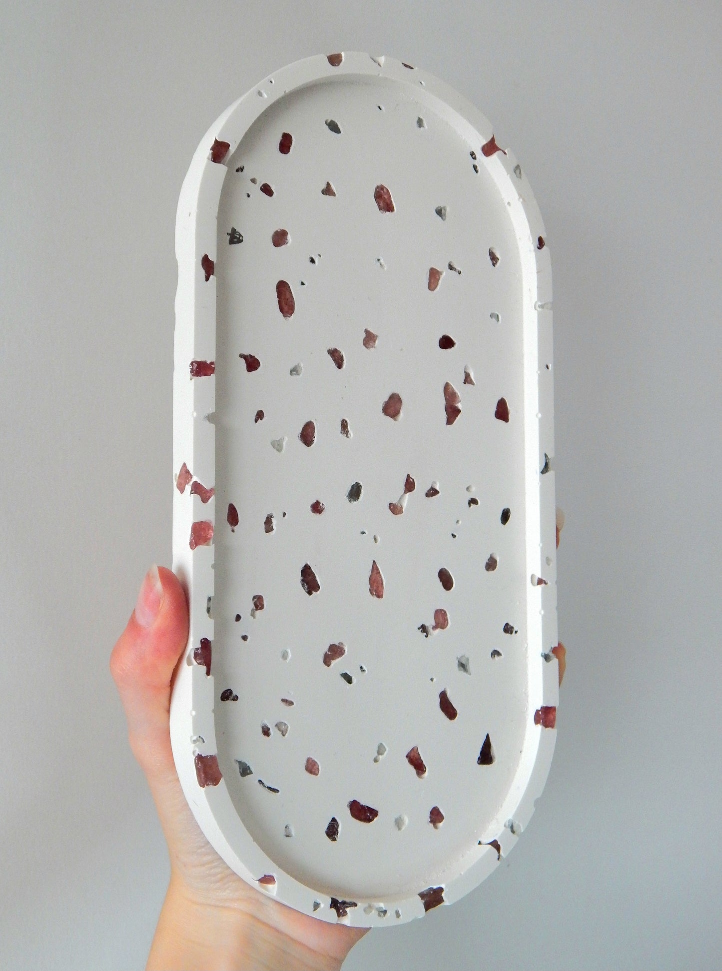 Plateau incrusté - Quartz Fraise