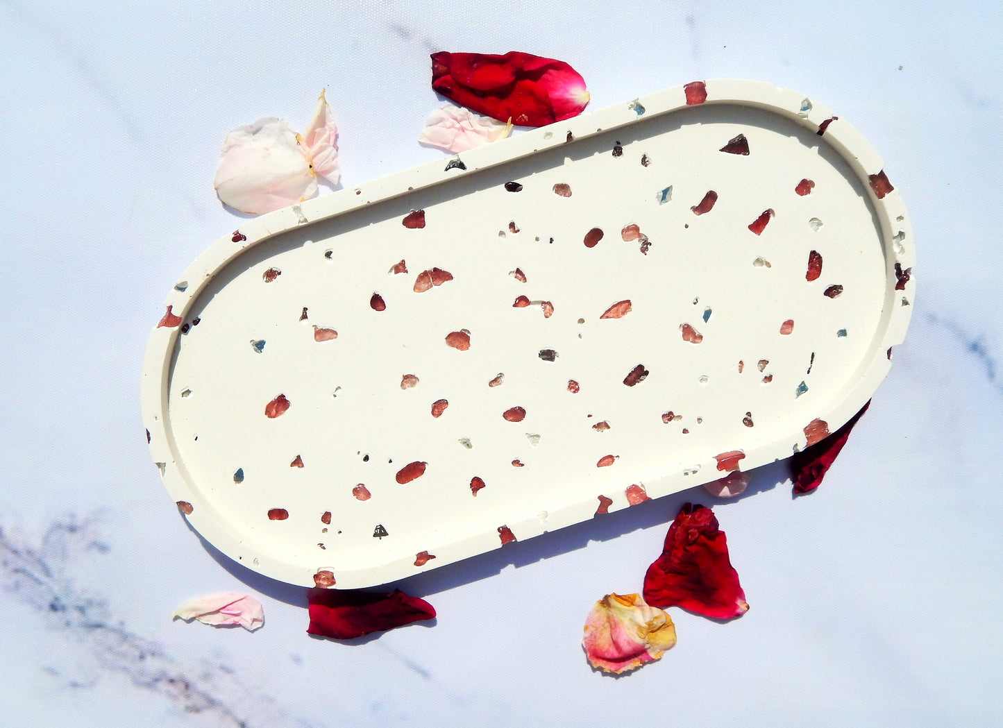 Plateau incrusté - Quartz Fraise