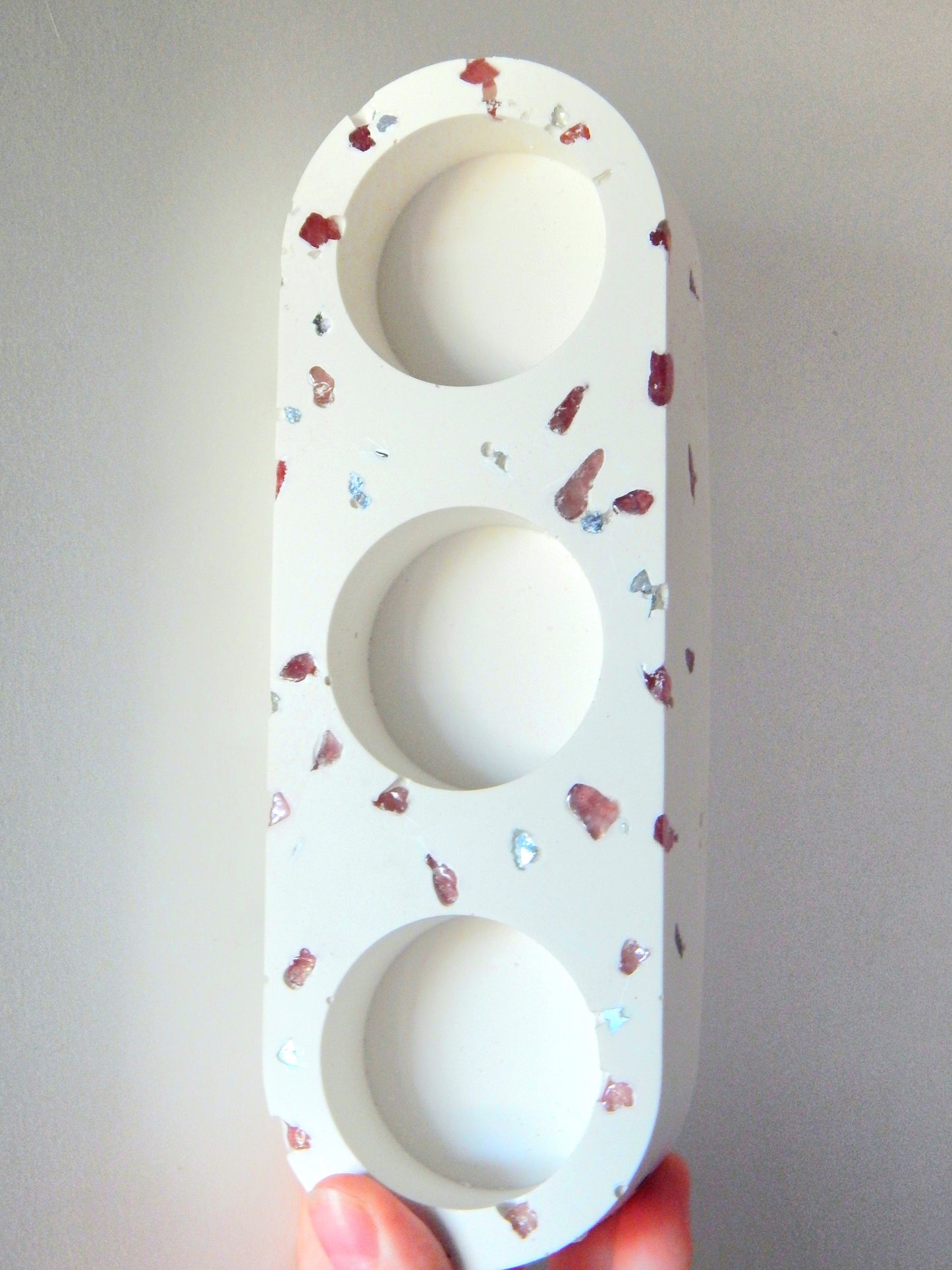 Support Bougie - Quartz Fraise