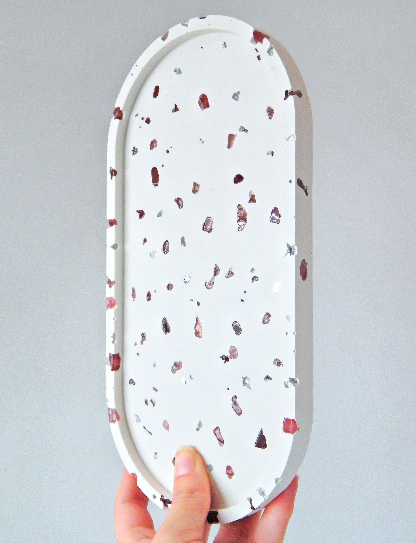 Plateau incrusté - Quartz Fraise