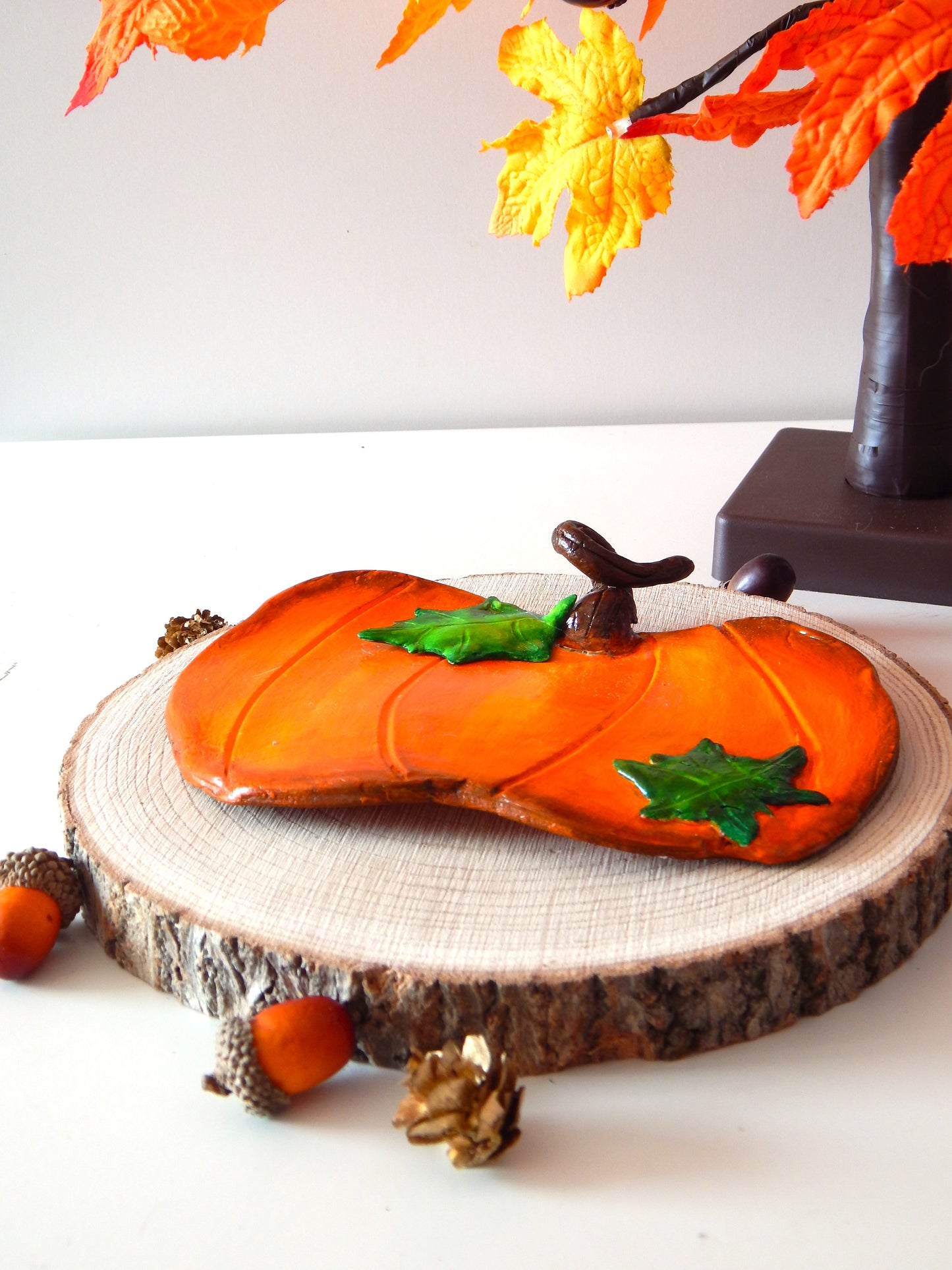 Plateau décoratif - Citrouille Orangée