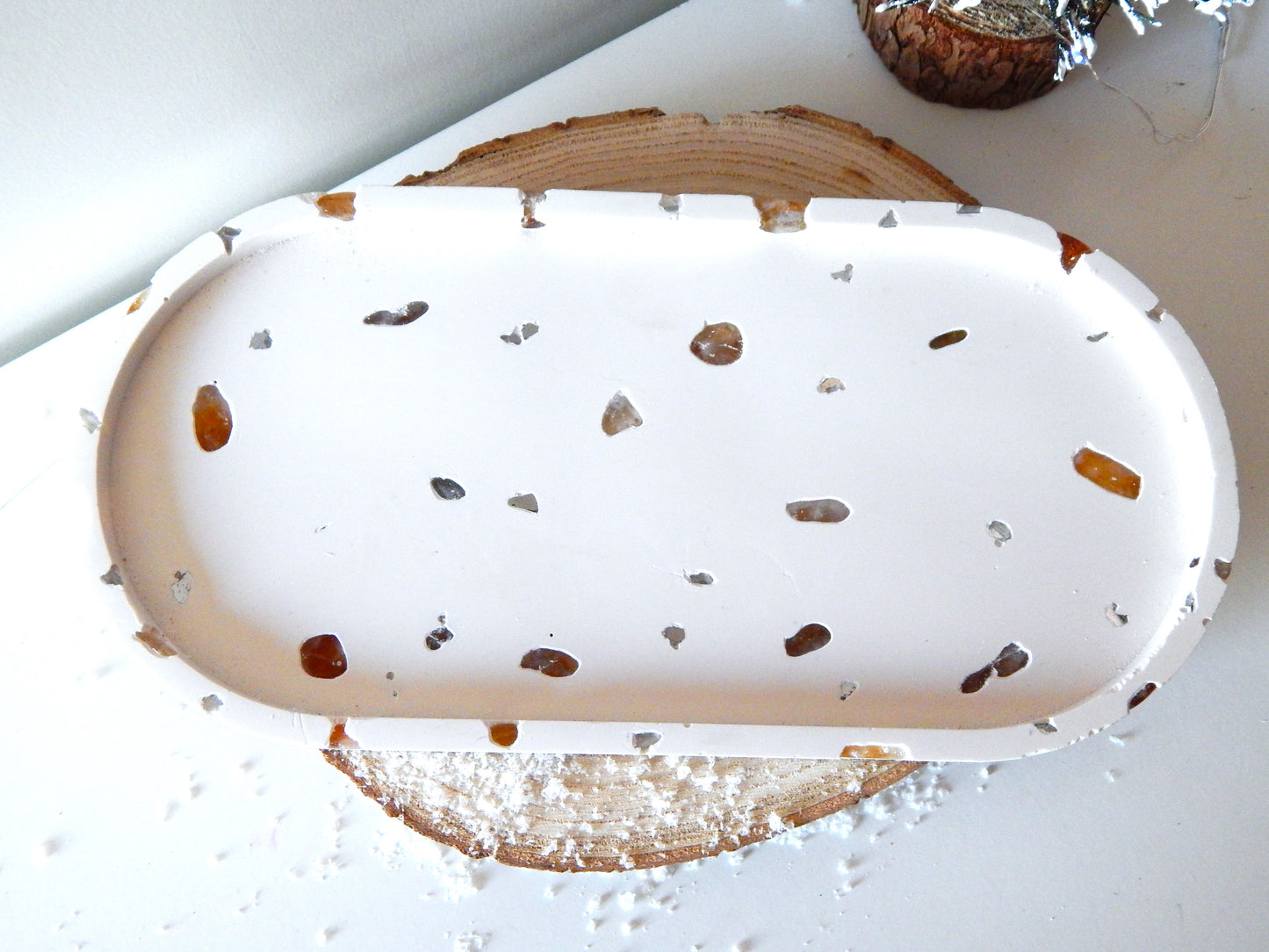 Plateau incrusté - Citrine